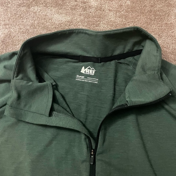 REI men’s forest green quarter zip. Size XL. - Picture 5 of 6